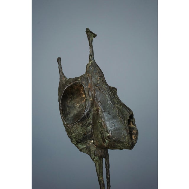 Wood Jetty Homan, Abstract Sculpture, 1970s, Bronze & Teak For Sale - Image 7 of 9