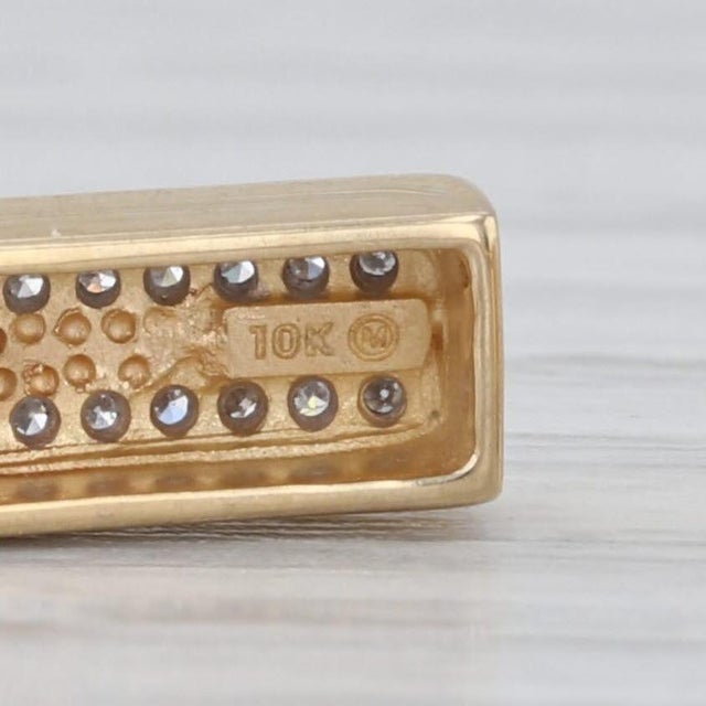 0.15ctw Diamond Cuff Bangle Bracelet 10k Yellow Gold 6.5" Adjustable For Sale In Greensboro - Image 6 of 7