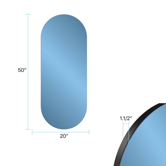 Blue Balducci Oval Sapphire Blue Mirror Short For Sale - Image 8 of 10