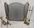 Brass Vintage Brass Fireplace Ensemble With Folding Screen, Andirons & Fire Tools For Sale - Image 8 of 18