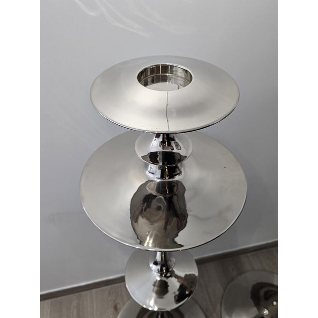 Large Fink Design Candlesticks, Set of 2 For Sale - Image 4 of 11