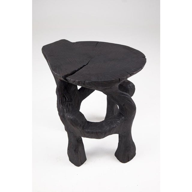Satyrs Wood Sculptural Side Table by Logniture For Sale - Image 6 of 17