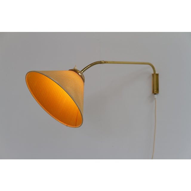 Swedish Swivel Arm Brass Wall Lamp by EAE, 1950s For Sale - Image 10 of 18