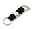 This is an authentic key holder, the black leather belt strap has a release and snap shut clasp in high polished silver...