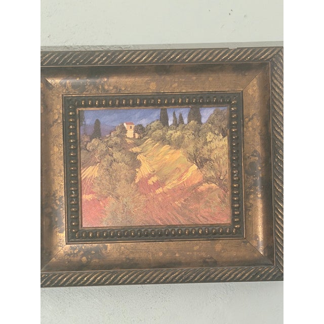 Pair of Framed Philip Craig Impressionist Art Prints – "Hidecote Afterglow" & "Tuscan Hillside" For Sale In Houston - Image 6 of 12