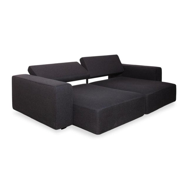 Andy Fabric Three-Seater Grey Anthracite Sofa with Manual Function from B&B Italia / C&B Italia For Sale - Image 6 of 16