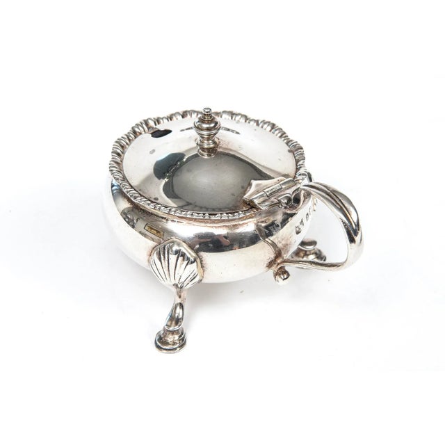 Mappin & Webb Sterling Silver Footed Mustard Pot With Glass Liner, Circa 1929 For Sale In Miami - Image 6 of 10