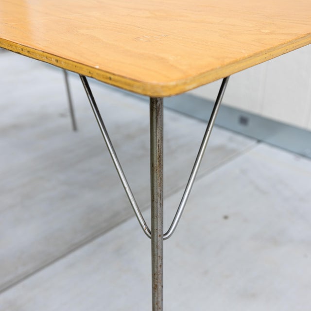 1940s 1940s Early Charles & Ray Eames DTM-1 Folding Dining Table for Herman Miller For Sale - Image 5 of 13