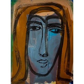 "Face No. 320", Original Painting on Paper by Rebecca Jack For Sale