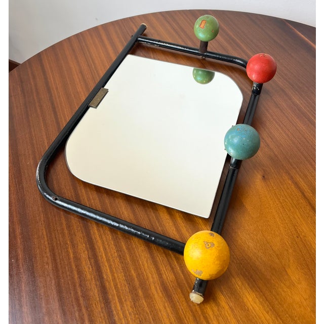Roger Feraud Wall Coat Rack with Mirror by Roger Féraud, France, 1950s For Sale - Image 4 of 18