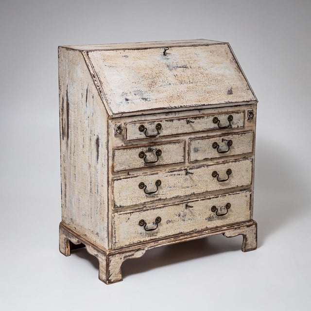 Georgian Hand-Painted and Patinated Slant-Front Secretaire, 1800 For Sale - Image 9 of 9