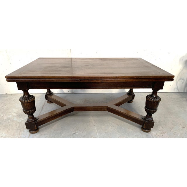 Renaissance-Style Oak Dining Table, 20th Century For Sale - Image 3 of 12