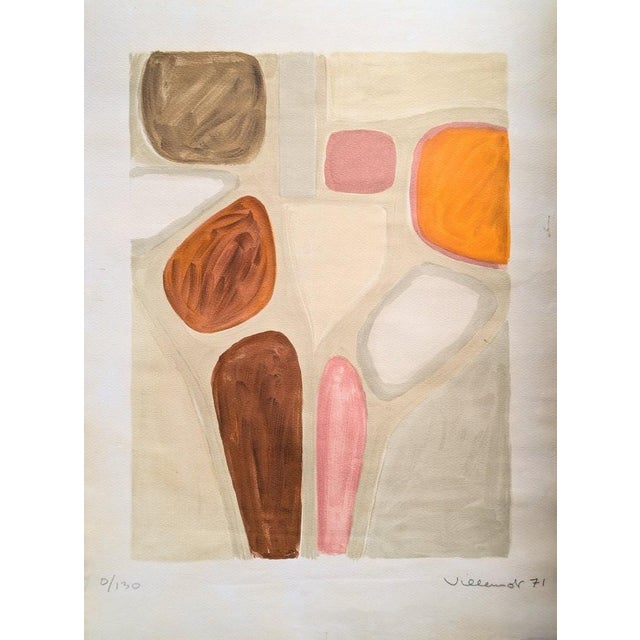 Bernard Villemot, Abstract Shoes, Hand-Signed Original Lithograph, 1971 For Sale - Image 9 of 9