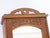 Small Wooden Cabinet with Arch Mirror, Carved Apothecary with Floral Details, Small Chest, Farmhouse Decor, 1940s For Sale - Image 11 of 13