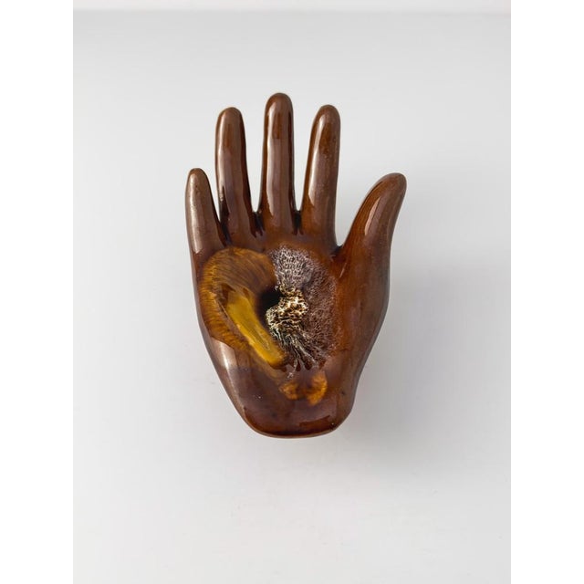 Hand-Shaped Ceramic Dish from Vallauris, 1960s For Sale - Image 9 of 10
