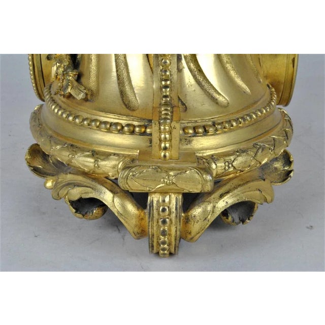 Bronze Clock Depicting Woman with Flowers from Schenewerk, 19th Century For Sale - Image 9 of 18