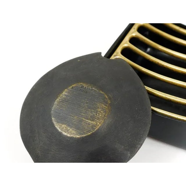 Charcoal Mid-Century Brass Fish Ashtray attributed to Walter Bosse for Hertha Baller, Austria, 1950s For Sale - Image 8 of 11