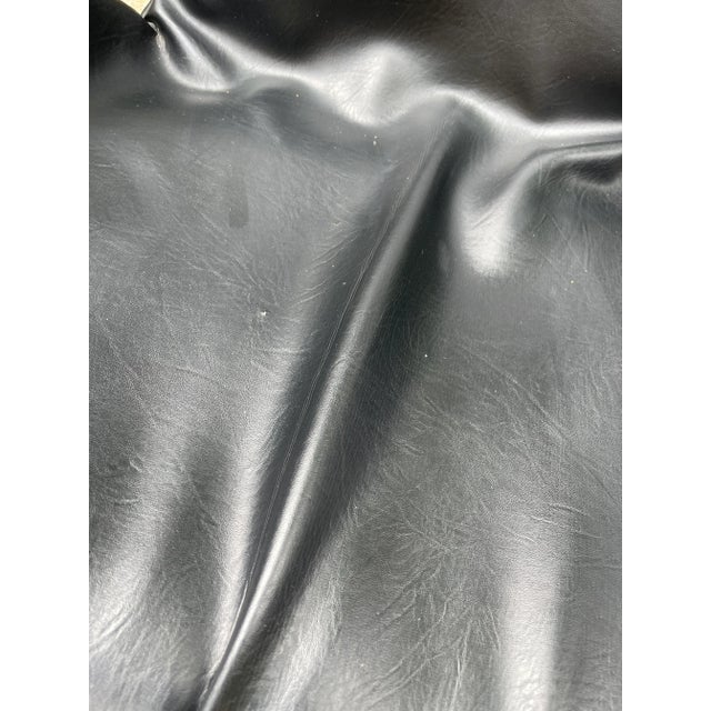 Pair of Italian Black Leather and Chrome Zermatt Sling Chairs by the Vecta Group For Sale - Image 10 of 11