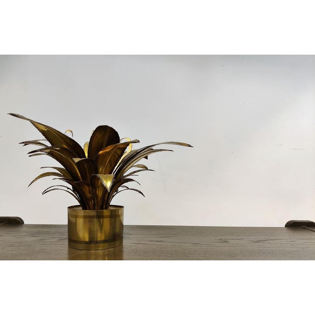 Metal Flower Table Lamp from Maison Jansen, 1970s For Sale - Image 7 of 12