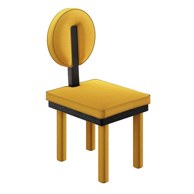 Black Giggi Chair in Yellow by Hommés Studio For Sale - Image 8 of 10