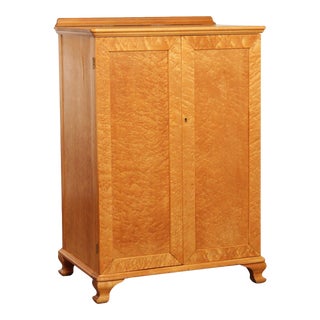 Paine Furniture Company Antique Birdseye Maple Wardrobe For Sale