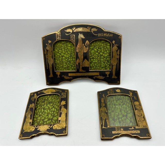 Neo-Egyptian Style Photo Frames, 1930s, Set of 3 For Sale - Image 13 of 13
