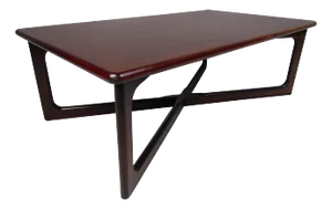 Mid-Century Modern Rosewood "X" Base Coffee Table