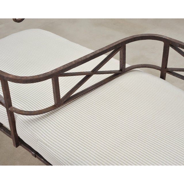 20th C. French Neoclassical Iron Tête-À-Tête Garden Bench For Sale - Image 18 of 18