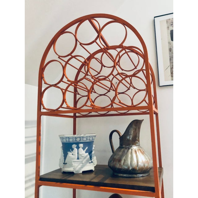 Orange MidCentury 39 Bottle Cast Iron Wine Rack Chairish