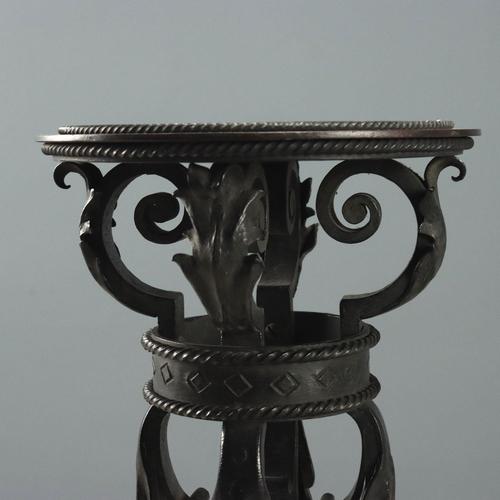 Wrought Iron Vase Holder Column For Sale - Image 5 of 10