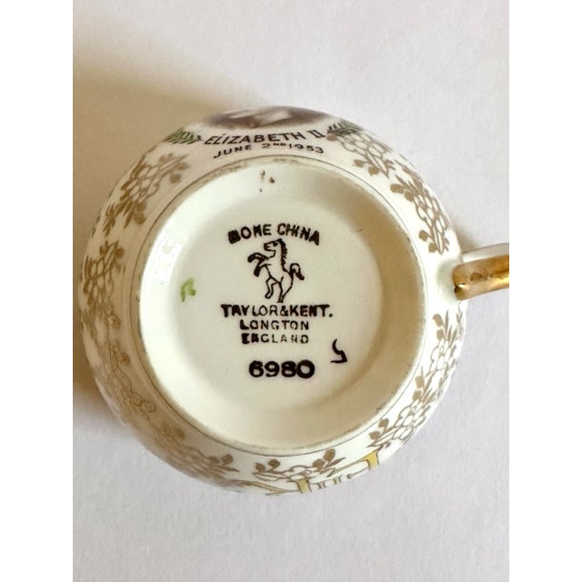Vintage Queen Elizabeth Ll Coronation Cup and Saucer For Sale - Image 10 of 11