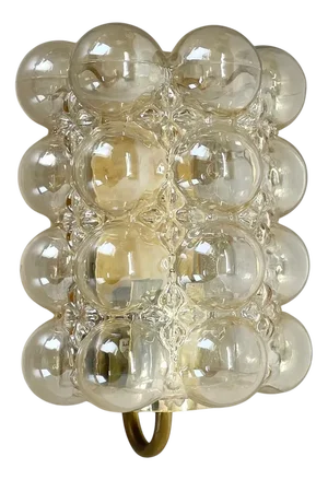 Vintage Amber Glass Wall Light by Helena Tynell for Glashütte Limburg, 1970s