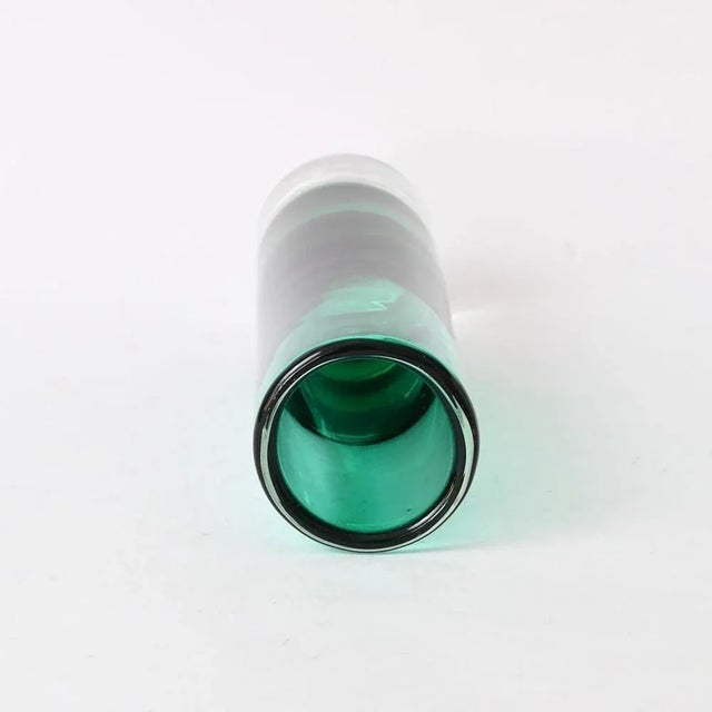 Vintage Green Glass Vase from Schott Zwiesel, 1970s For Sale - Image 6 of 8