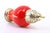 Gold-Plated Silver and Red Porcelain Sprinkler For Sale - Image 6 of 8