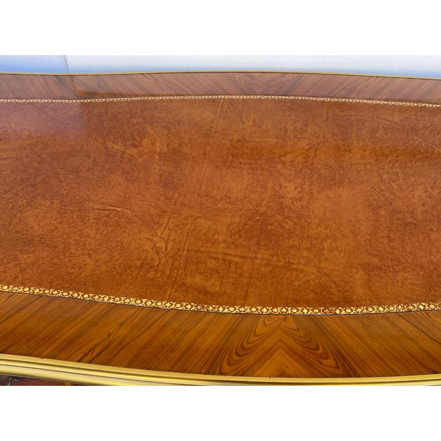 1920s Gorgeous French Louis XVI Style Marquetary Desk With Ormolu For Sale - Image 10 of 10