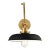 Chapman & Myers by Visual Comfort Studio Wellfleet Double Arm Wide Task Sconce, Midnight Black & Burnished Brass For Sale