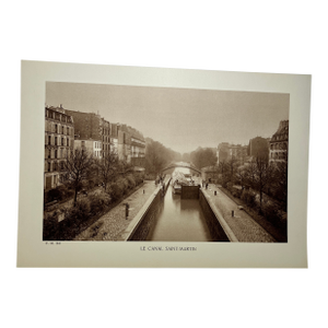 1933 Le Canal Saint-Martin Paris Photo