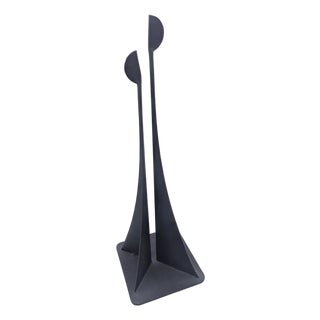 1960s Danish Modern "Nearness" Cast Iron Sculpture by Winckler For Sale