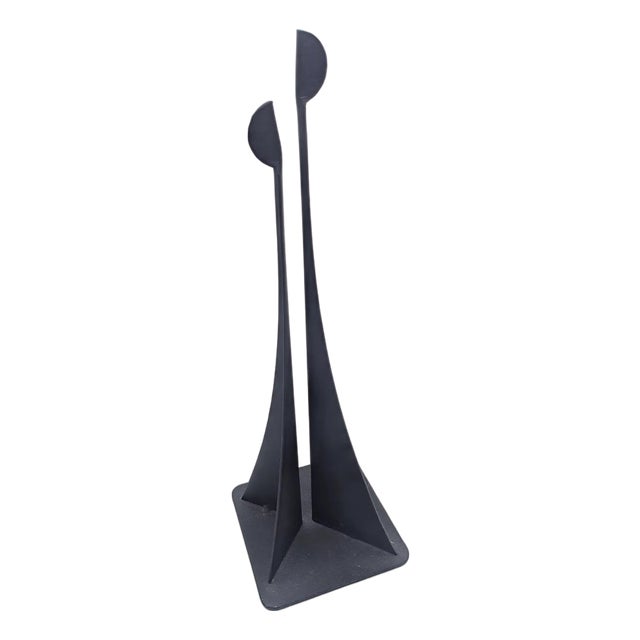 1960s Danish Modern "Nearness" Cast Iron Sculpture by Winckler For Sale