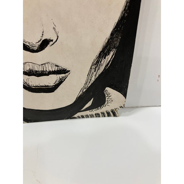 Boho Chic Vintage Original Ink Drawing by Evan Skladany For Sale - Image 3 of 7