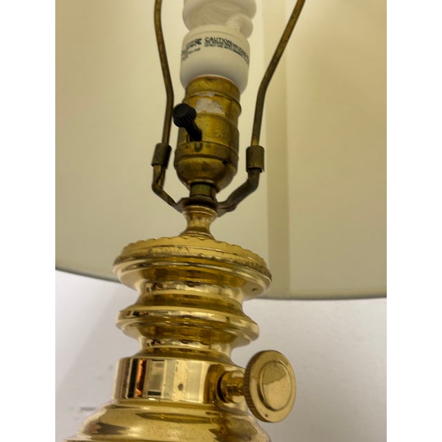 Ceramic Regency Crackle Column Table Lamps, Pair For Sale - Image 7 of 12