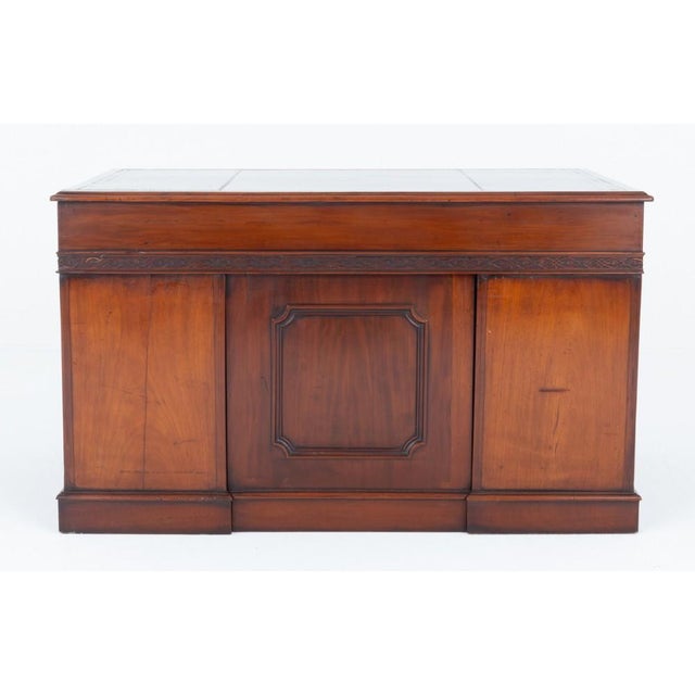 Georgian Revival Pedestal Desk Mahogany, 1850s For Sale - Image 6 of 7