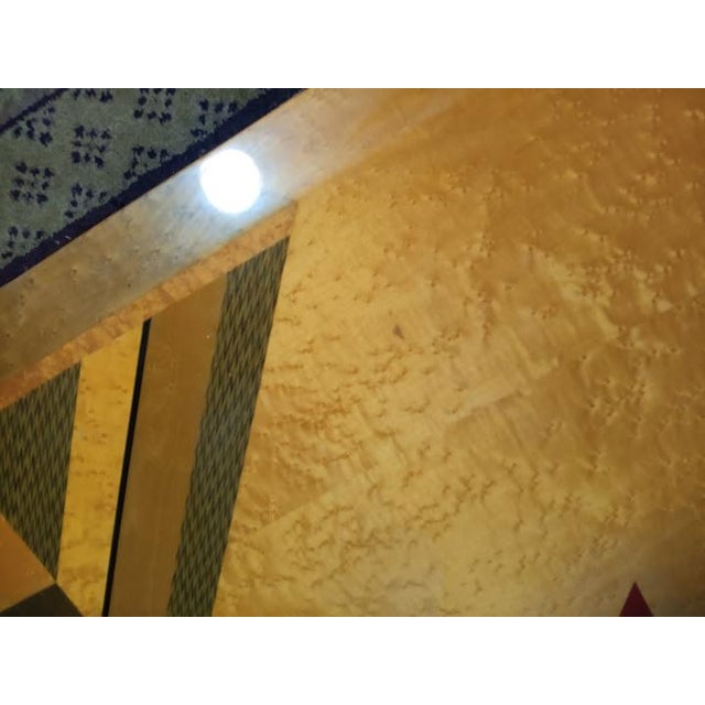 Wood Coffee Table for Saporitti of Elm and Dyed Markety and Blue Granite Attributed to Giovanni Offredi 1980 , Ummarked For Sale - Image 7 of 8