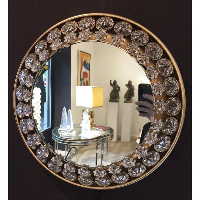 Lighting Mirror in Brass and Resin For Sale - Image 12 of 12