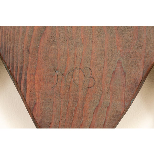 Wood Vintage Carved Wood Eagle Wall Plaque For Sale - Image 7 of 8