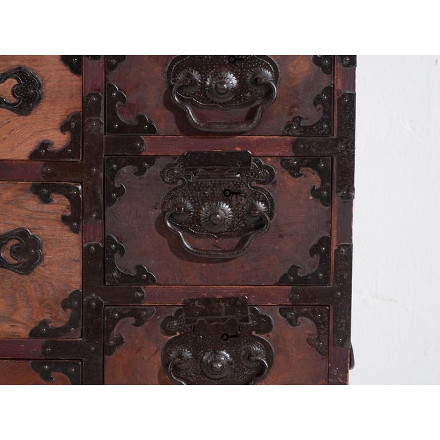 Japanese Choba-Tansu Merchant Chest For Sale - Image 3 of 14