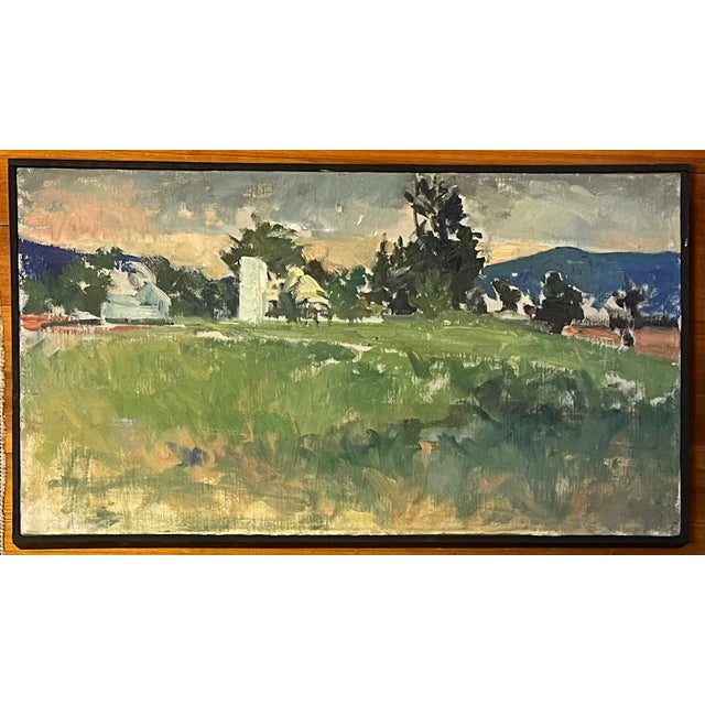Walker Buckner (New York 1943) impressionist oil painting on canvas - New England Berkshire landscape. Measures 22 3/8" x...