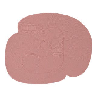 Riff Rug, 4x6ft, Pink, From Souda, Braided, Coiled Wool Area Rug For Sale