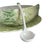 Green Vintage Italian Majolica Vegetable Fish Form Glazed Ceramic Soup Tureen With Platter For Sale - Image 8 of 9