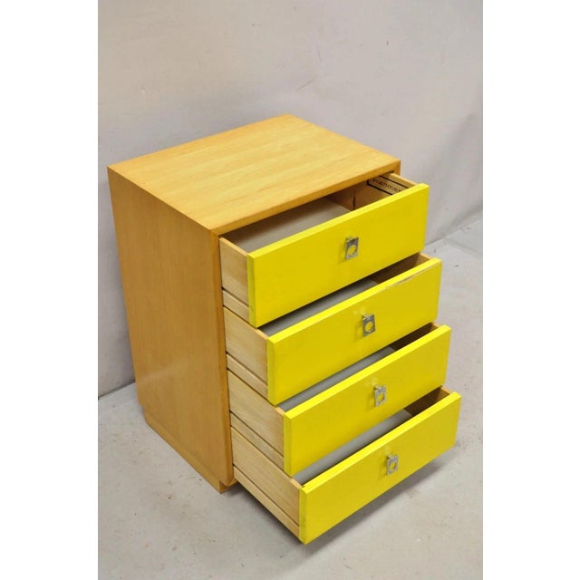 Mid-Century Modern Jack Cartwright for Founders Mid Century Modern Yellow Maple Nightstand Chest For Sale - Image 3 of 11